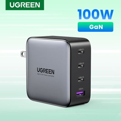 [100W Gan] ugreen 100W GaN ที่ชาร์จ PD Type C USB 4 พอร์ต ชาร์จเร็ว สําหรับแล็ปท็อป แท็บเล็ต MacBook iPad Pro MacBook Air Xiaomi pad 5 5pro iPhone 14 14 Max 14 Pro Pro Max