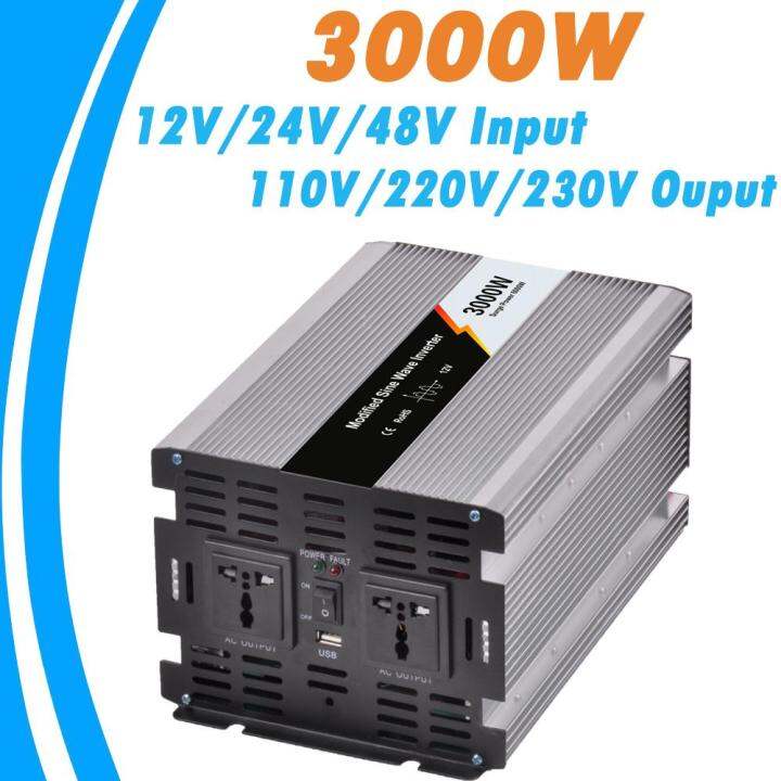 3000w Modified Sine Wave Off Grid Tie Inverter Optional 12v 24v 48v Dc 