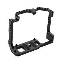 Andoer Camera Cage Aluminum Alloy with Dual Cold Shoe Mount 1/4 Inch Screw Compatible with Canon EOS 90D/80D/70D DSLR Camera