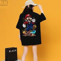 JC-Super Mary Lovers Black Shirt Anime Shirt Mens and Womens Cotton T-shirt Oversized