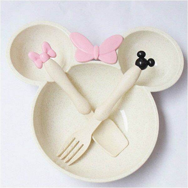 3pcs-wheat-straw-baby-cartoon-tableware-set-childrens-dishes-kids-dinner-platos-baby-feeding-plate-training-bowl-spoon-fork