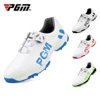 PGM golf shoes mens shoes sports waterproof anti slip for golfer new patented rotate buckle Shoelace multi colors soft shoe