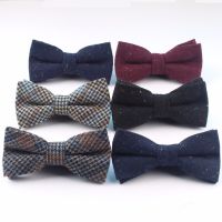 {EDDLYT} Mens Cotton Wool Formal Clothing Bow Ties Man Wedding Geometric Dot Neck Bowties Bowknot Gravatas Dark Color Bowtie Butterfly