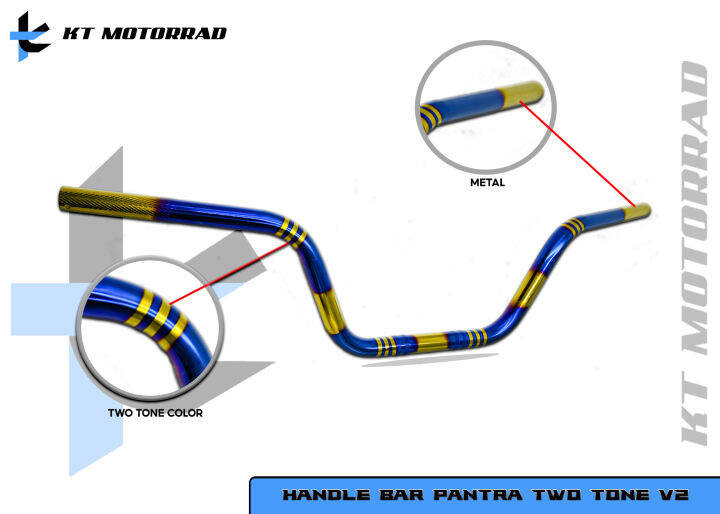KT UNIVERSAL HANDLEBAR PANTRA GOLD/TWO TONE THAILAND Motorcycle