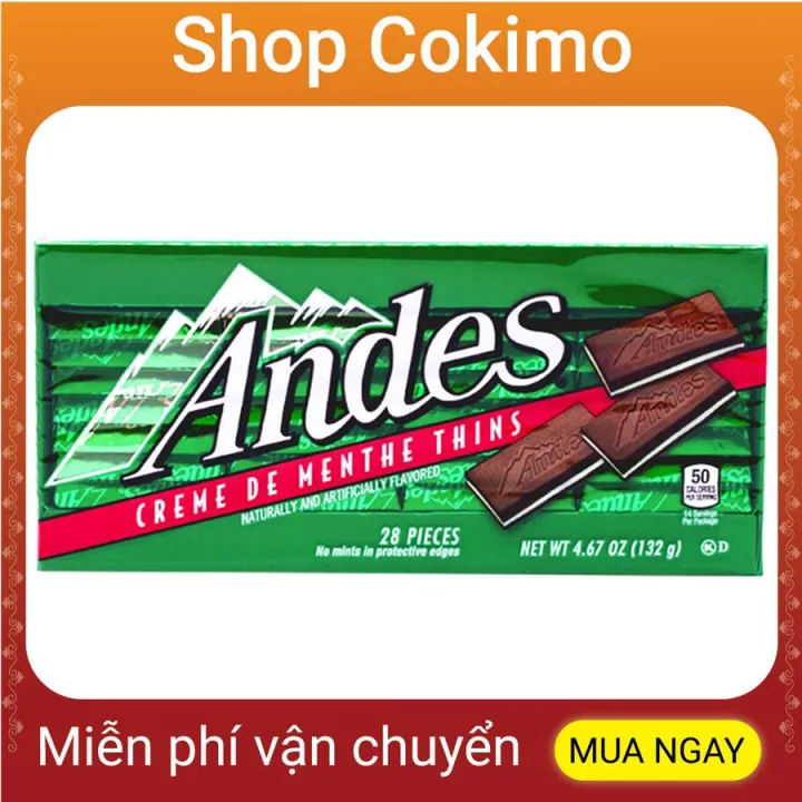 Kẹo Socola Andes Bạc Hà (132g) DTK4885141 - Shop Cokimo - Mint chocolate andes (132g)
