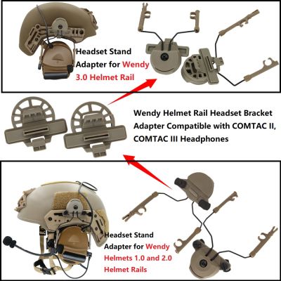 Wendy Tactical Helmet Rail Mount for Tactical Headphone COMTAC II III Shooting Headset Hearing Protection Earmuffs
