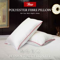 Flew Ho Premium Pillow 100 Polyester Fibre Pillow with Piping (72cm x 45cm)