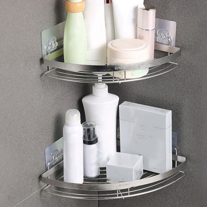 2pcs-shower-caddy-corner-bathroom-shelf-adhesive-shower-shelf-no-drilling-storage-rack-wall-mounted-for-bathroom-kitchen