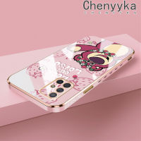 Chenyyka เคสโทรศัพท์ปลอกสำหรับ Samsung Galaxy A71 4G,เคส A70s ซิลิโคนลายการ์ตูนรูปหมีสตรอเบอร์รี่ดีไซน์ใหม่ด้านข้างเคสป้องกันกล่องกันกระแทกกล้องฝาปิดเลนส์เต็ม