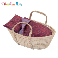 Moulin Roty เปลนอนตุ๊กตา ตระกร้าสานสำหรับตุ๊กตา ที่นอนตุ๊กตา เตียงนอนตุ๊กตา MR-710510