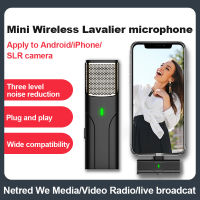 Wireless Lavalier Microphone Portable Audio Video Recording Mini Mic for iPhone Android Live Broadcast Gaming Phone Microfonoe