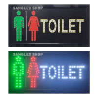 ป้ายไฟ LED ป้ายไฟห้องน้ำ ป้ายไฟ TOILET+รูปชายหญิง  /S026