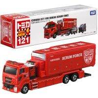 Takara Tomica เครื่องดับเพลิง No.121แบบยาวรุ่น Tomica ขายดีป๊อป1:64 Ks มอเตอร์ของเล่นดายคาสยานพาหนะหุ่นโลหะ,Ks รถของเล่น,ของขวัญ