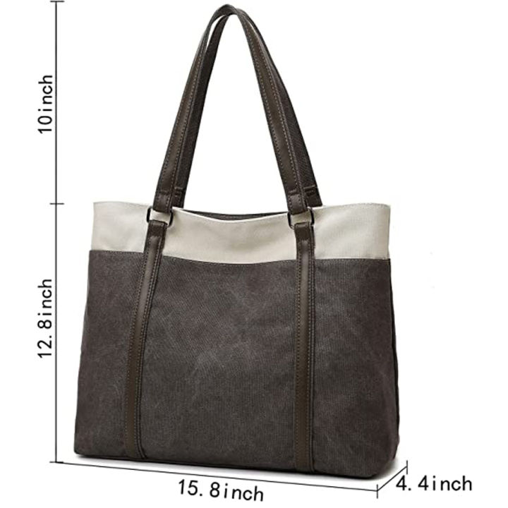 กระเป๋าหิ้วแล็ปท็อปผู้หญิงวินเทจ15-6กระเป๋าถือ14นิ้วกระเป๋ามีหลายกระเป๋าเหมาะสำหรับใส่ทำงานและการใช้งานประจำวัน
