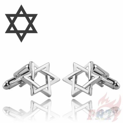 ❉Hexagram Cufflinks กระดุมข้อมือ 2 ชิ้น / คู่ 5201712✻☬