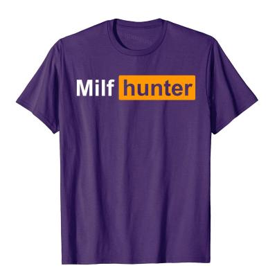 HotMILF Hunter ตลกผู้ใหญ่อารมณ์ขันตลกสำหรับผู้ชายที่รัก Milfs Graphic Top เสื้อยืดเสื้อยี่ห้อใหม่ผ้าฝ้ายวันหยุดแน่นผู้ใหญ่