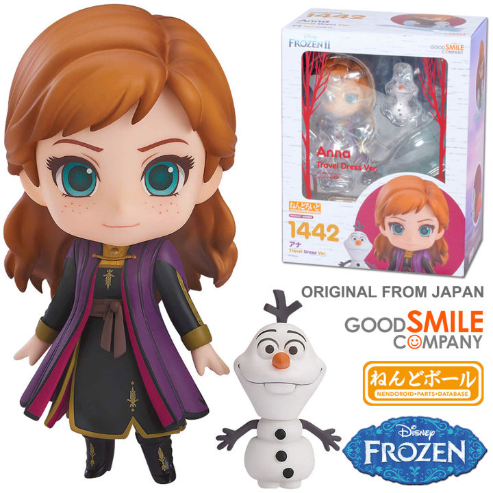 Model โมเดล ของแท้ 100% Good Smile Company จาก Disney Frozen 2 ดิสนีย์  โฟรเซ่น ผจญภัยปริศนาราชินีหิมะ Anna & Olaf อันนา และ โอลาฟ Travel Dress  ชุดเดินทาง Ver Original From Japan Nendoroid เนนโดรอยด์ Figma ฟิกม่า Anime