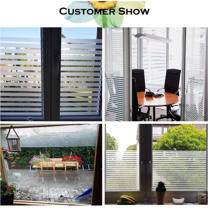 frosted-window-film-privacy-sticker-non-adhesive-vinyl-removable-static-cling-striped-pattern