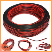 ? SUW 2Pin 10M Cars รถจักรยานยนต์สายไฟสายไฟสีแดง/สีดำ Connector สำหรับไฟ LED