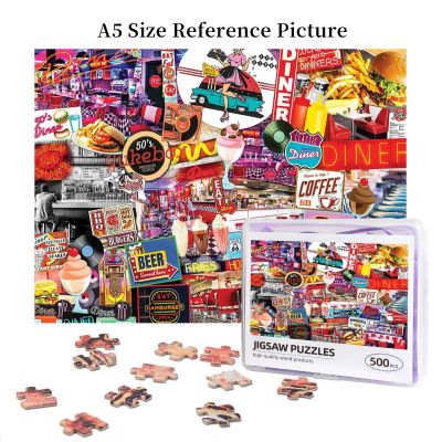 Flashbacks - Quick Stop Diner Wooden Jigsaw Puzzle 500 Pieces Educational Toy Painting Art Decor Decompression toys 500pcs