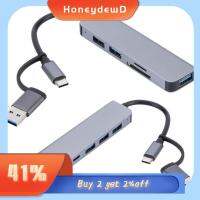 HONEYDEWD Pd ชาร์จไฟ ฮับ USB C การถ่ายโอนข้อมูล อะแดปเตอร์ OTG ตัวแยก USB 3.0 Type-C อะลูมิเนียมอัลลอยด์ แล็ปท็อป สถานีท่าเรือ สำหรับ Mobile Phone Tablet แท็บเล็ตโทรศัพท์มือถือ