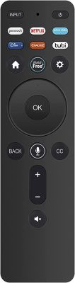 ใหม่เปลี่ยนเสียงการควบคุมระยะไกล XRT260เหมาะสำหรับ Vizio V-Series และ M-Series 4K HDR สมาร์ททีวีที่มีตัวลัด App คีย์นกยูง Netflix PrimeVideo ดิสนีย์ Crackle TUBI Watchfree (รุ่น2)