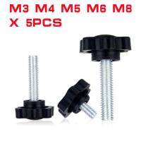 5pcs M3 M4 M5 M6 M8 Star Plum Bakelite Hand Tighten Thumb Screw Knob Tightening Screw bolts Screw Nut Drivers