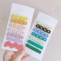 Korean cute hair accessories cartoon children 39;s hairpin multiple styles Simple solid color flower love hair clips for girl