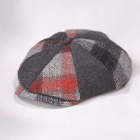 [COD] Factory spot wholesale octagonal cap autumn and winter mens peaked painter woolen hat