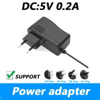 นาฬิกาอิเล็กทรอนิกส์ไฟ LED Charger Adaptor สายไฟ DC 5V 0.2A สวิซต์สลับ UK ปลั๊กเสียบ5.5x2.1MM