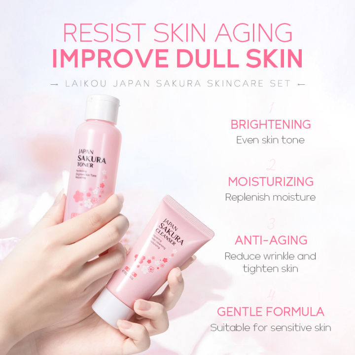 laikou-japan-sakura-skincare-set-hydrating-anti-aging-brightening-repairing-skin-care-6pcs-sets