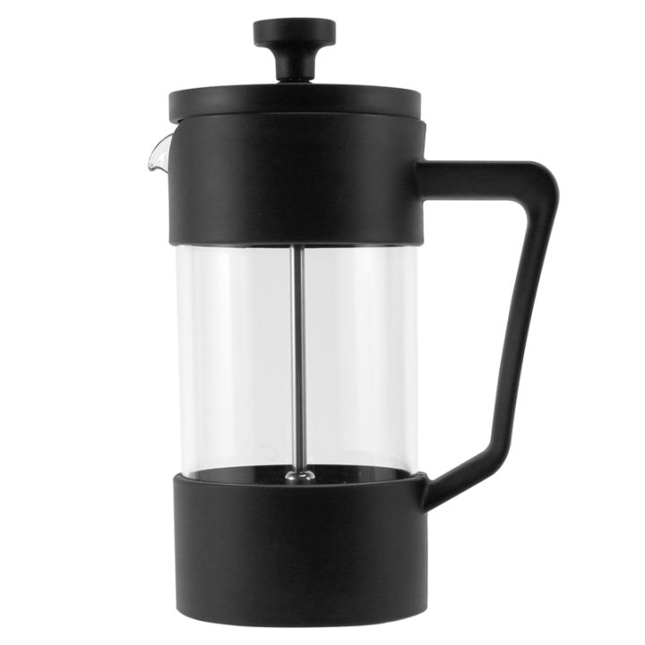 french-press-coffee-amp-tea-maker-thickened-borosilicate-glass-coffee-press-rust-free-and-dishwasher-safe-black