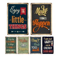 Vintage โลหะโปสเตอร์ป้ายตกแต่ง Wall Decor Home Decor Proverb เกี่ยวกับ Life Bar Club Cafe Living ดีบุกภาพวาดแผ่น20x30cm