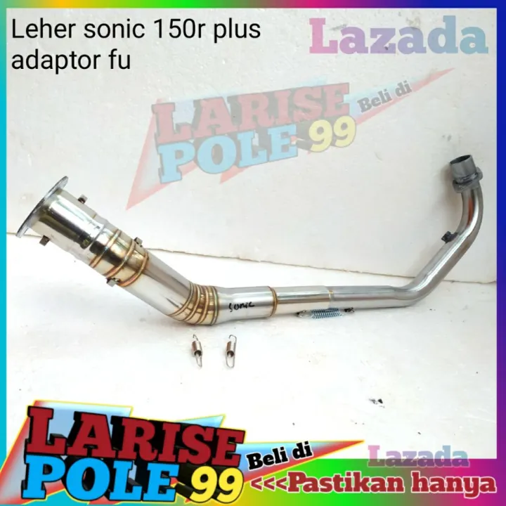 Leher Knalpot Sonic 150r Pnp Silencer Fu Original Pipa Leheran Sonic 150 R Plus Adaptor Fu 6726