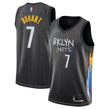 Nike Youth Brooklyn Nets Kevin Durant #7 Cotton White T-Shirt
