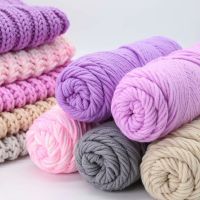 【jw】✎■♚ 100g/ball 8ply Cotton Yarn Threads for Knitting Thick Woolen Thread Sweater Scarf Soft Warm Baby Hand