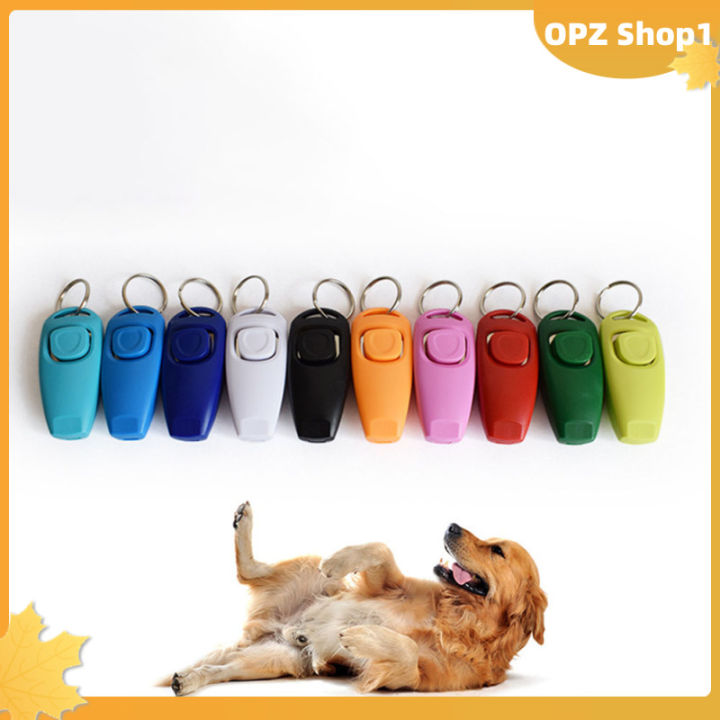 opz-นกหวีดเรียกสัตว์เลี้ยงแบบ2-in-1-อุปกรณ์ฝึกสุนัขคลิกเกอร์พร้อมพวงกุญแจสำหรับสัตว์เลี้ยงชุดฝึกลูกสุนัขสุนัขขลุ่ย-คลิกเกอร์