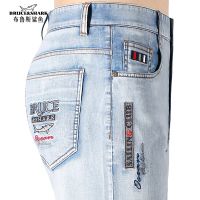 【YD】 2023 Bruce Shark New Mens Jeans Stretching Cotton Straight Fashion Denim mens big size 8517