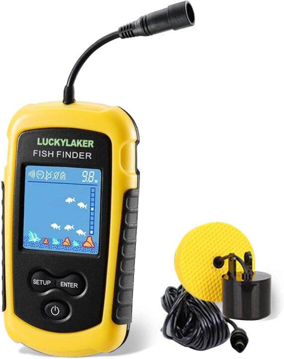 LUCKYLAKER Kayak Handheld Fish Finder Fishing Boat Depth Fishing Finder Display Sonar Fish