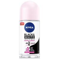 [Limited Deal] Free delivery จัดส่งฟรี Nivea Rollon Invisible For Black and White 50ml. Cash on delivery เก็บเงินปลายทาง