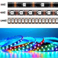 WS2815 RGB LED Strip Individually Addressable 30/60/144pixels/Leds/M Tape Light IP30/65/67DC12V