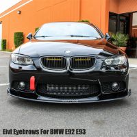 GLOSS BLACK HEADLIGHT EVIL EYELIDS EYEBROWS FOR BMW 3 SERIES E92 E93 COUPE CABRIO 2006-2013