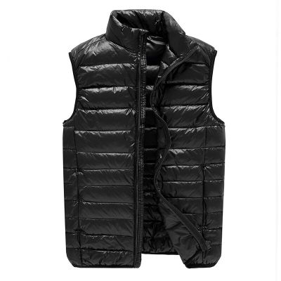 ZZOOI Down fashion youth wear light white duck vest inside and outside mens slim down jacket