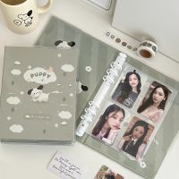 Kawaii Dog A5 Binder Photocard Holder Kpop Idol Photo Album Book Picture Cards Storage Korean Student School Stationery