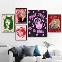 Feminist Girl Canvas Painting - Woman Wall Art Pictures With Quote Prints - Feminism Posters - Girls Room Home Decor-อย่าบอกฉันยิ้ม