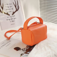 Womens Pu Designer Chain High Leather Quality Messenger Orange Square Tote