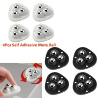 4Pcs/Set Self Adhesive Mute Ball Universal Wheel Stainless Steel Beads Pulley Storage Box Bedside Cupboard Mobile Base Accessory Furniture Protectors