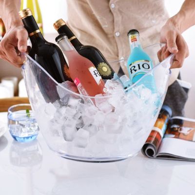 ถังน้ำแข็ง ถังแชมเปญ ถังไวน์ พลาสติก 8L ถังแช่อเนกประสงค์ ถังแช่เบียร์ Ice bucket กระติกน้ำแข็ง