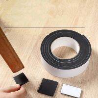 ✐◎✕ Double Side Adhesive Tape 2 Meters Chair Leg Covers Protect Foam Furniture Table Foot Protector Black Color