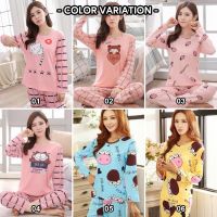 McJoden - WINCCI Women Ladies Pyjamas Set Long sleeve Pajamas Perempuan Baju Tidur wanita perempuan Sleepwear